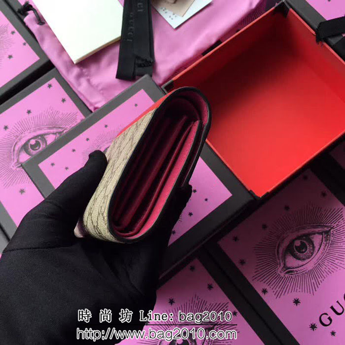 GUCCI古馳 歐洲正品原單 padlock系列 最新款短皮夾 453155 pvc紅皮 WTG1198